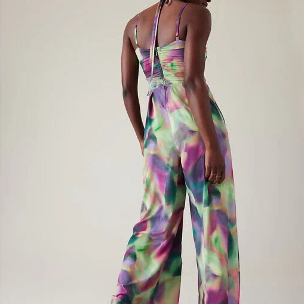 Athleta x ALICIA KEYS Enlighten Up Jumpsuit Size 4 | Abstract Multi - Picture 2 of 6